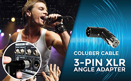 Par de Adaptadores en Ángulo de 3-PIN XLR | Doble Macho y - Imagen 8