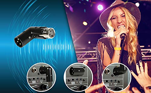 Par de Adaptadores en Ángulo de 3-PIN XLR | Doble Macho y - Imagen 9