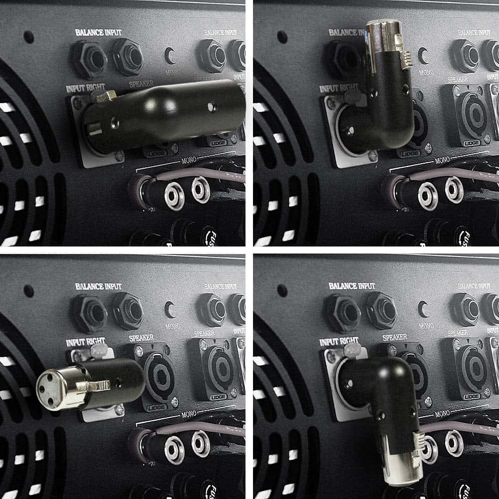 Par de Adaptadores en Ángulo de 3-PIN XLR | Doble Macho y - Imagen 5