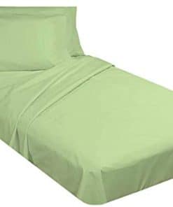 Juego de sábanas para cama individual (30" -Verde Salvia Sól