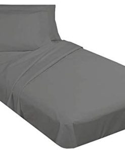 Juego de sábanas para cama (30" X 75") 4 -Gris Oscuro Sólido