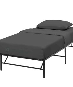 Juego de sábanas para cama individual (30" -Gris Oscuro Sóli