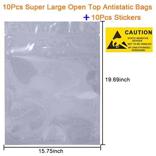 10 Bolsas Antiestáticas de Fondo Abierto 15.75x19.69 - Imagen 3