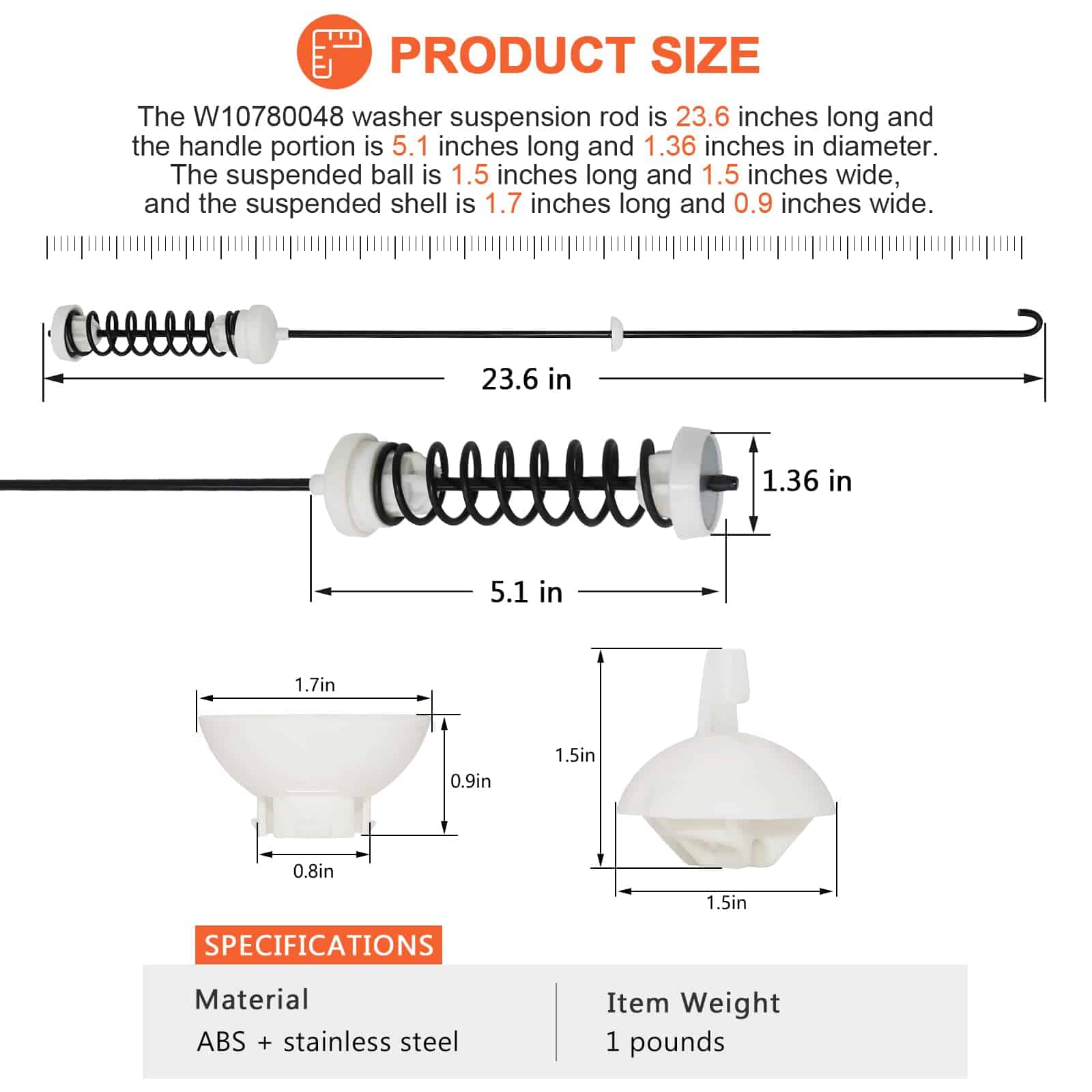 Kit de Varillas de Suspensión para -Negro y Blanco - Imagen 5