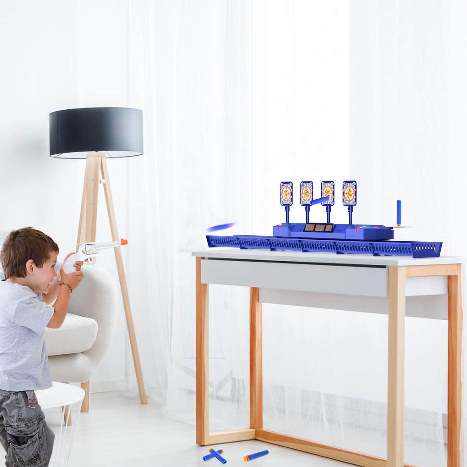 Fibevon Target for Nerf Guns, Electric Scoring Auto Reset - Imagen 7