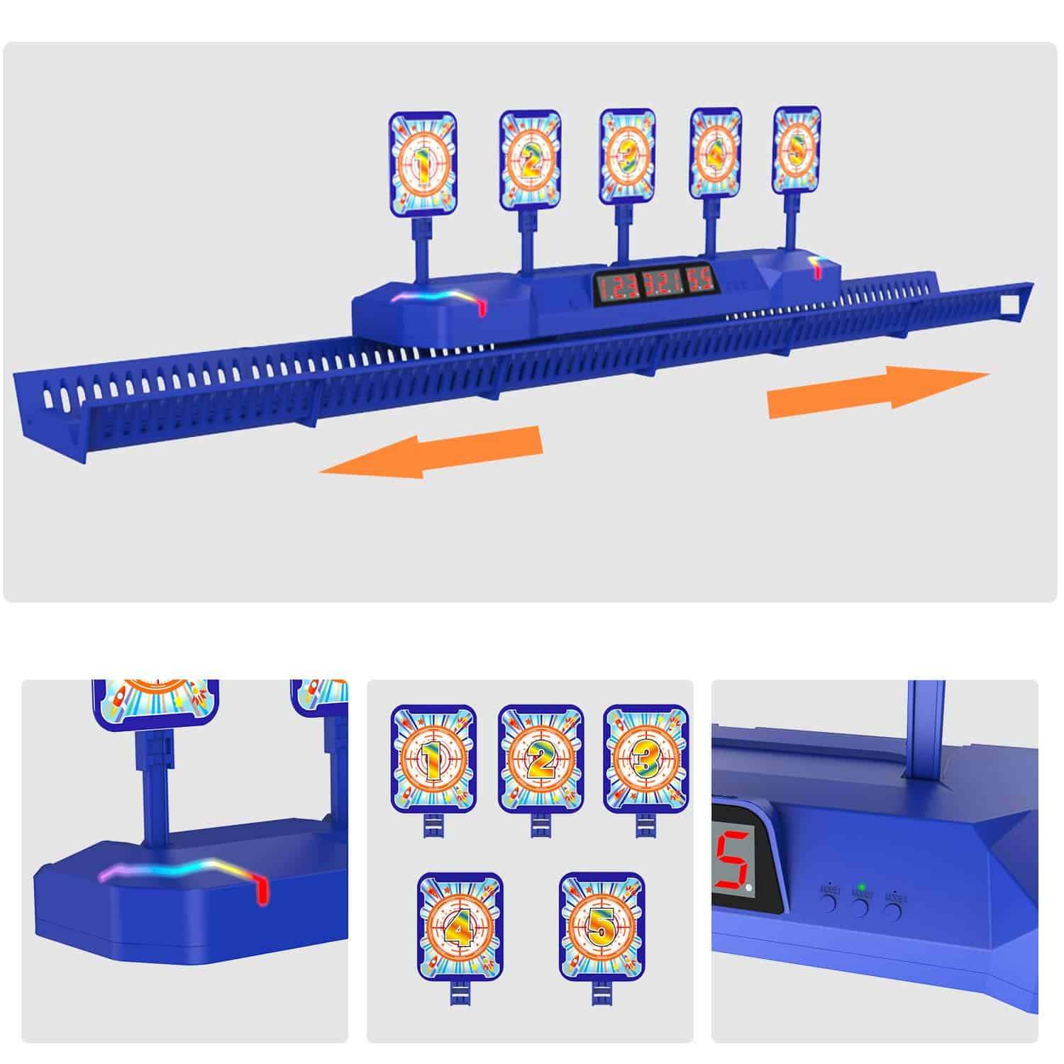 Fibevon Target for Nerf Guns, Electric Scoring Auto Reset - Imagen 5