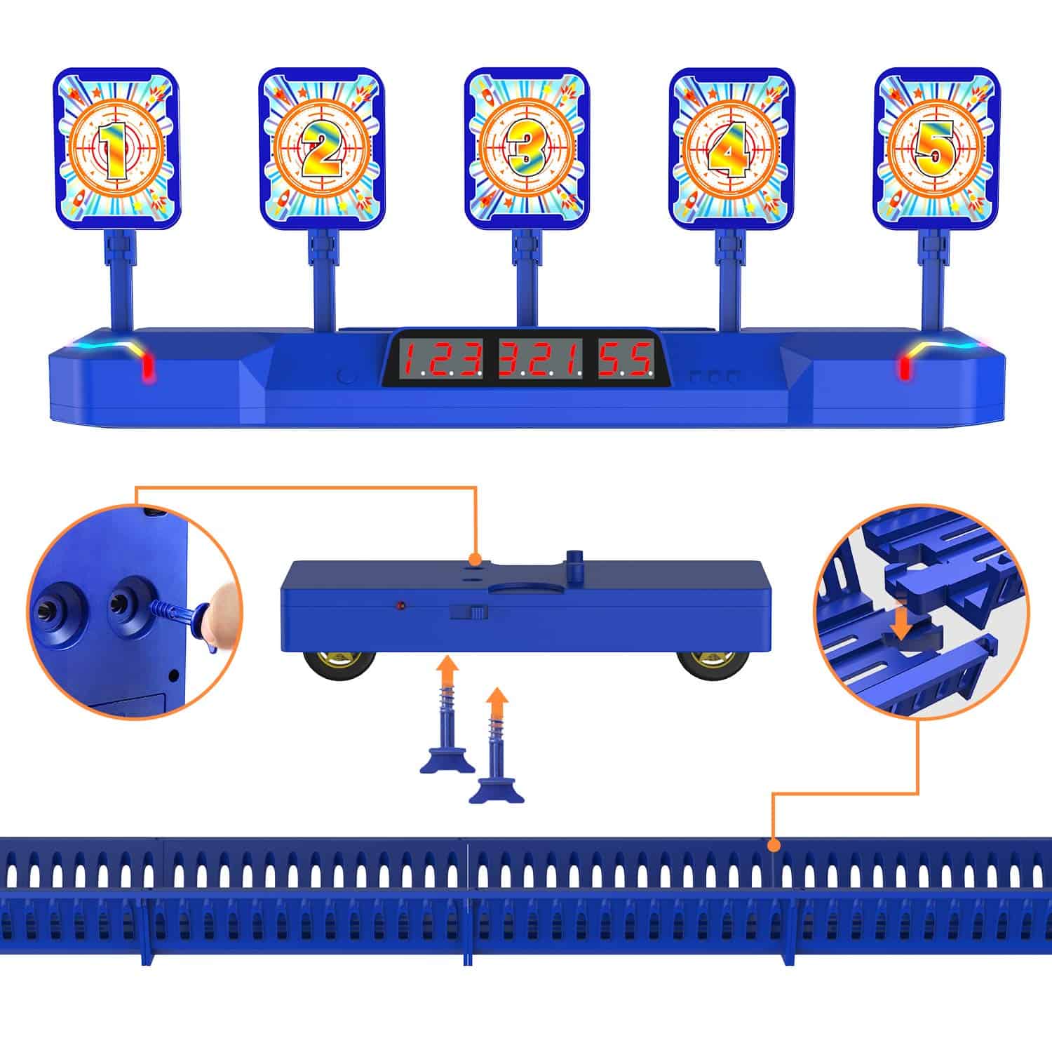 Fibevon Target for Nerf Guns, Electric Scoring Auto Reset - Imagen 4