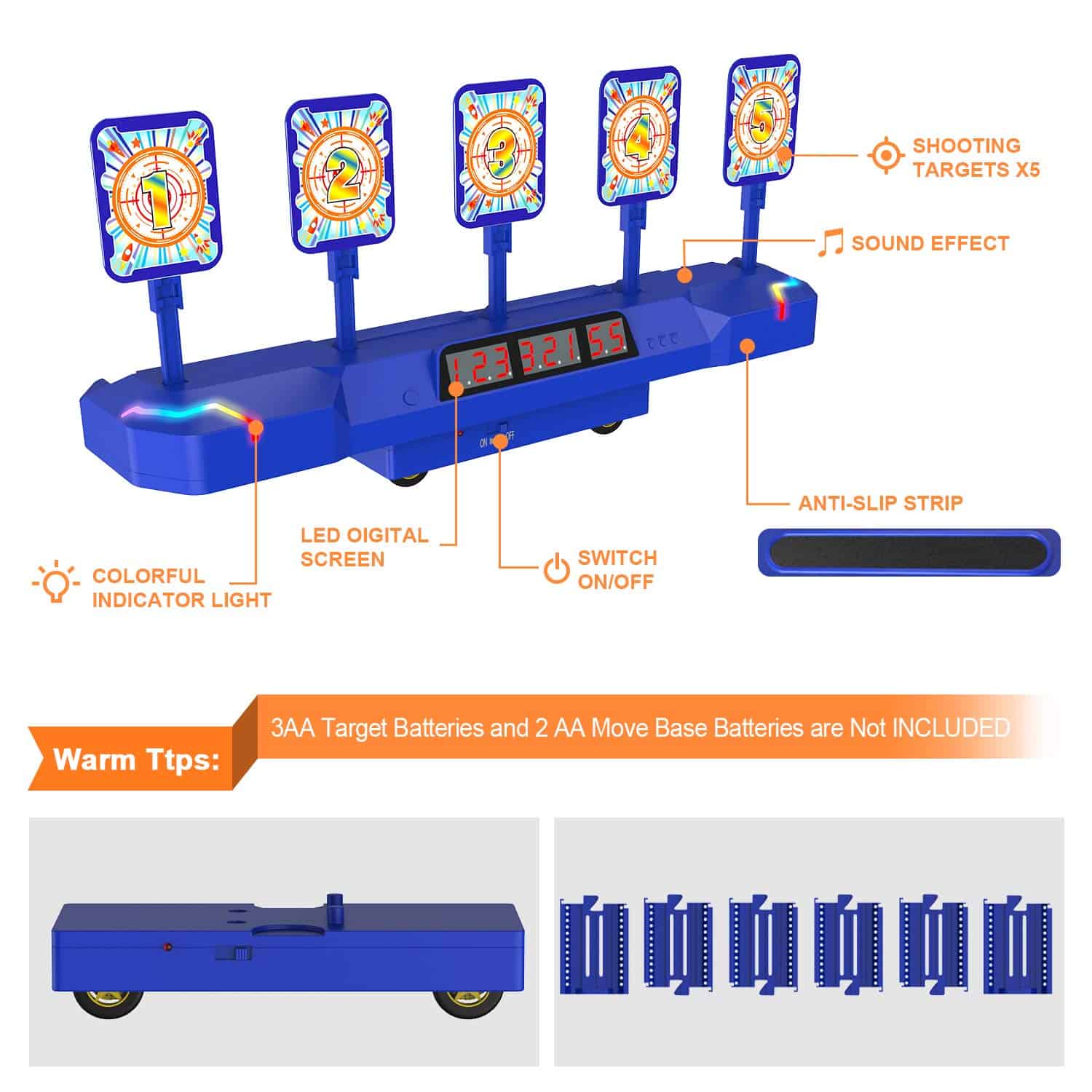 Fibevon Target for Nerf Guns, Electric Scoring Auto Reset - Imagen 3