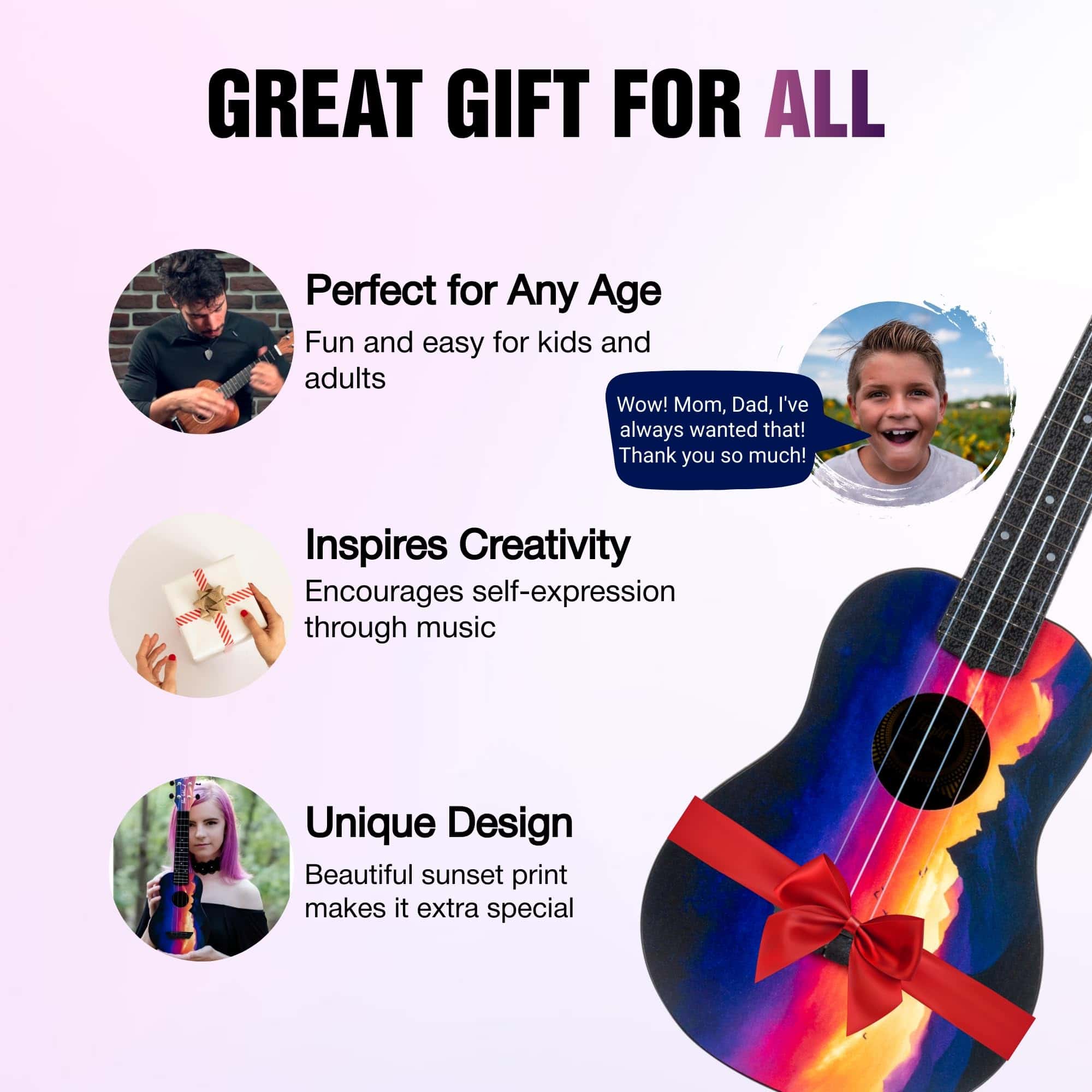 Flight Elise Ecklund Sunset Soprano Ukulele de 4 Cuerdas - Imagen 4