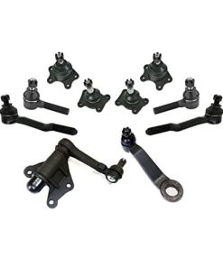 PartsW - 10 Pc Front Suspension Tie Rod Ends Idler & Pitman
