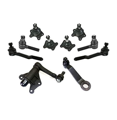 PartsW - 10 Pc Front Suspension Tie Rod Ends Idler & Pitman