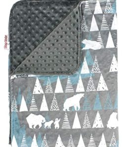 Manta para bebé Top Tots Deluxe - Oso Blanco y Árboles,