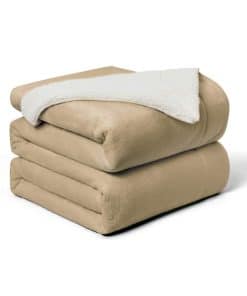 Manta Sherpa Walensee (Tamaño Queen 90�x90� Camel) Suave