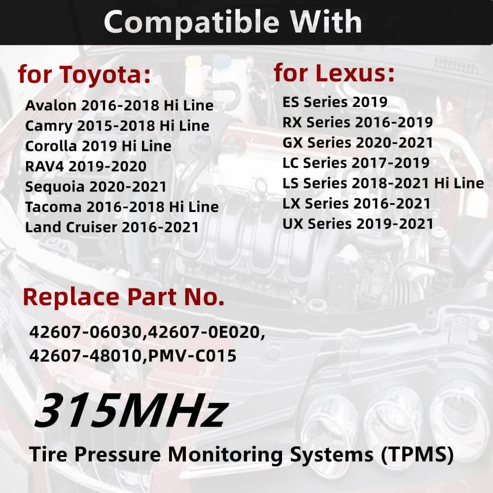 Gestor de presión de neumáticos TPMS 315MHz Sensores - Imagen 5