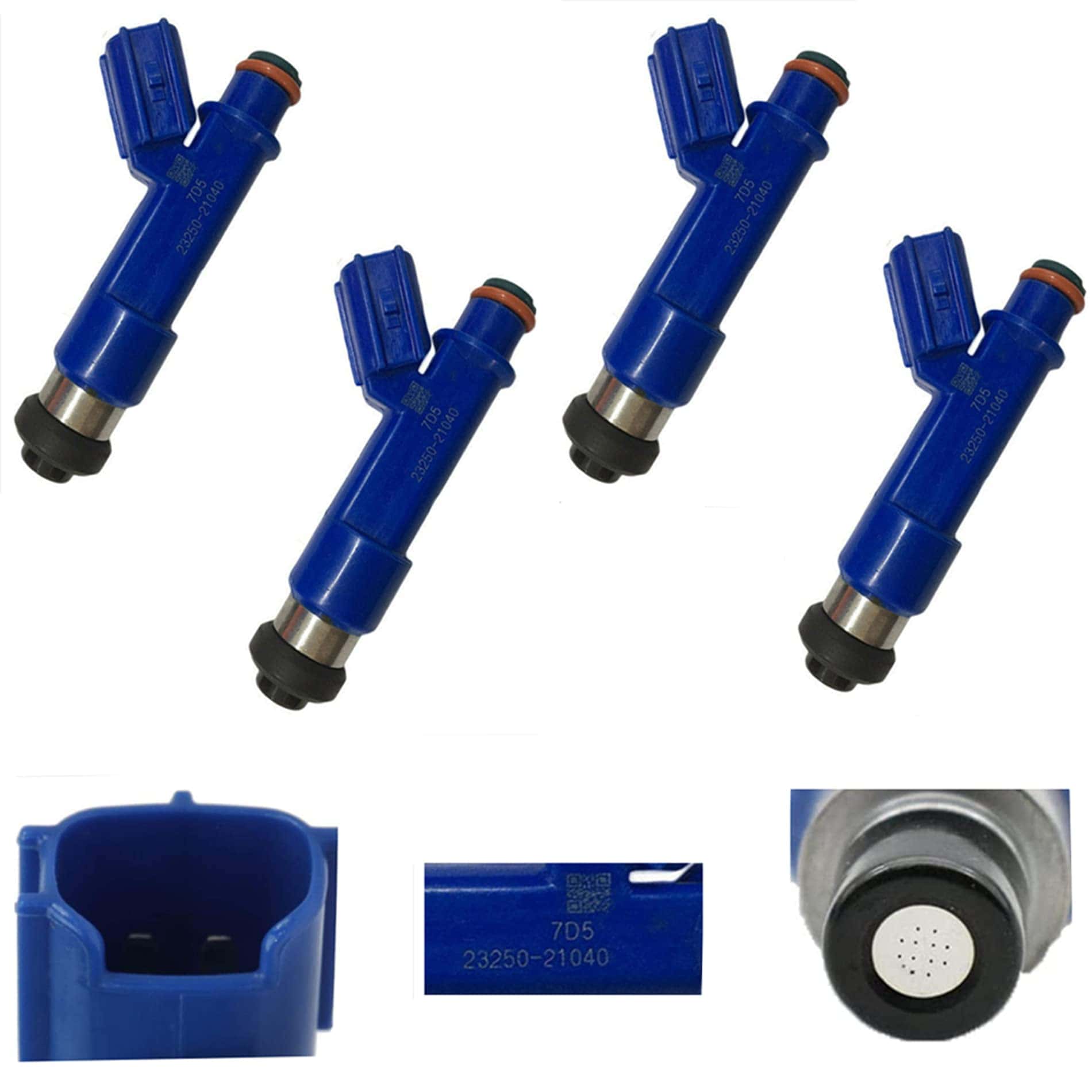 Juego de 4 inyectores de combustible compatible con Toyota