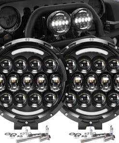 Luces de Trabajo LED AUDEXEN, 7 Pulgadas 105W Redondo Spot