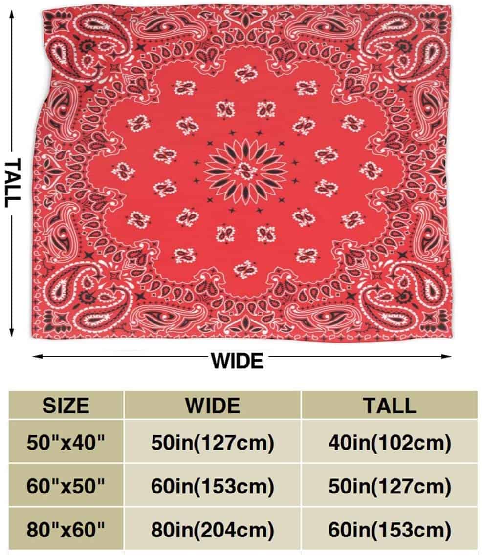 Manta de felpa Bandana Colorful Red Paisly cálida súper - Imagen 4