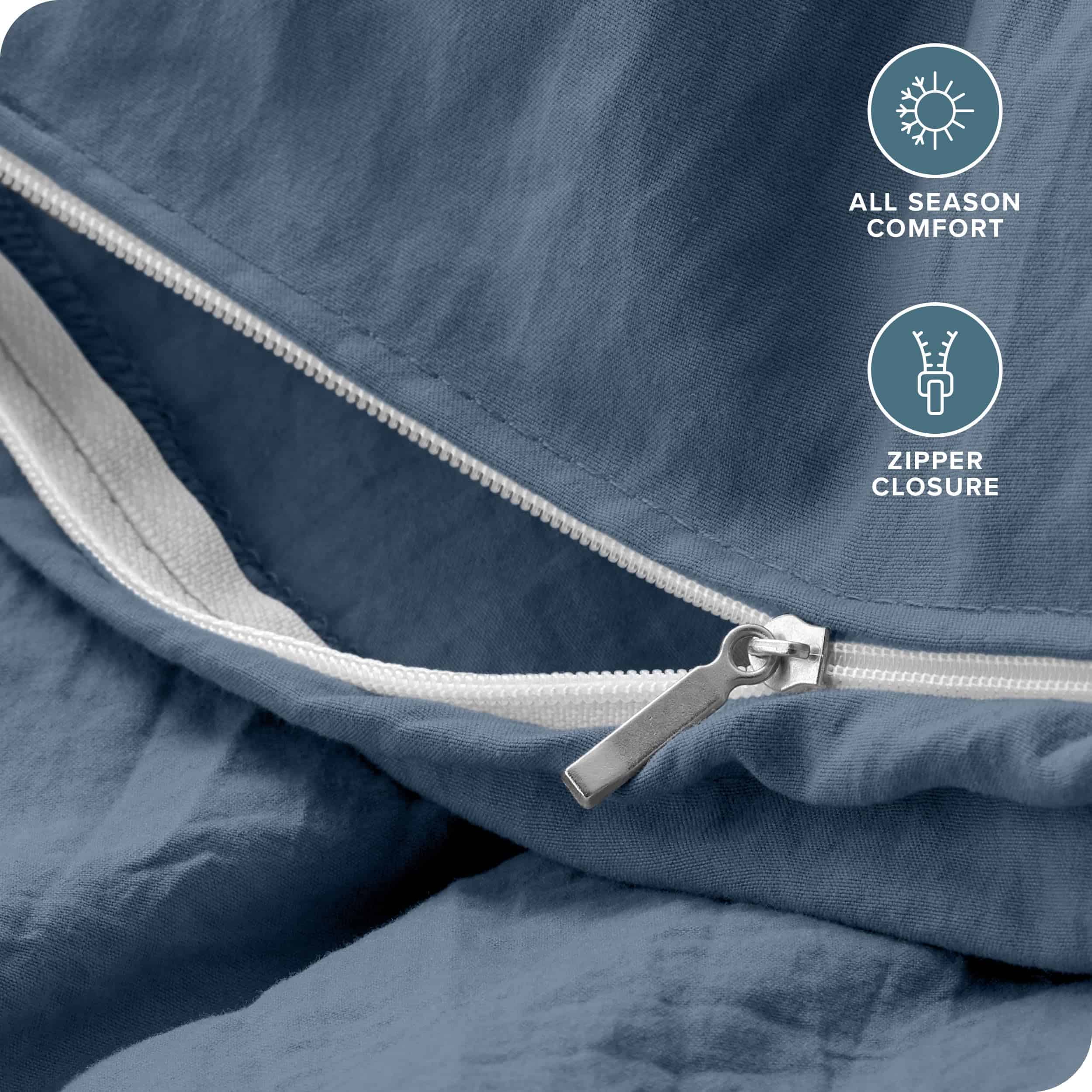 Fundas de Edredón Ultra Suaves Lavadas de Microfibra para - Imagen 5