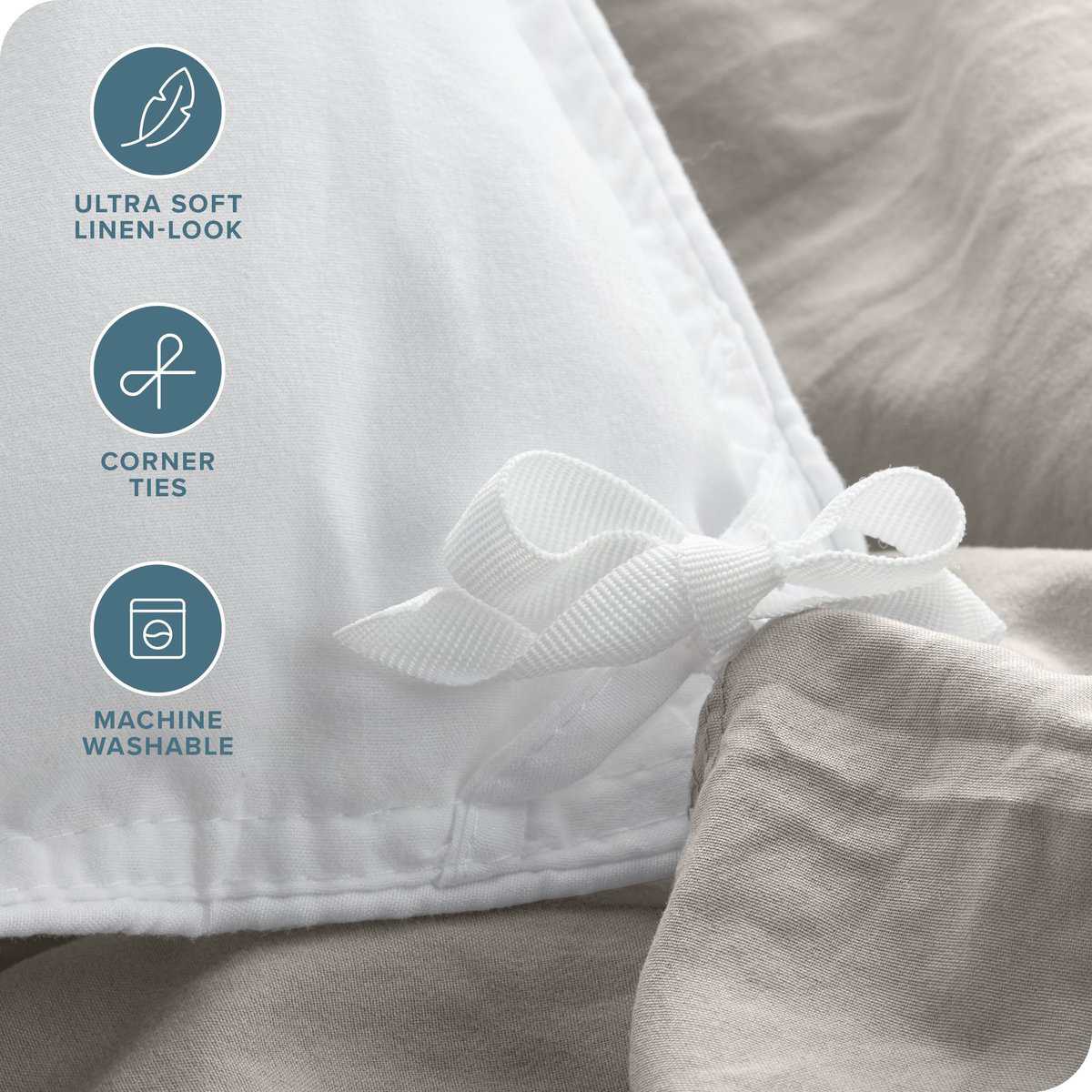 Juego de Funda Nórdica Ultra Suave Lavada -Niebla - Imagen 3