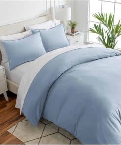 Juego de Funda de Edredón de Microfibra Bare -Azul Polvorien
