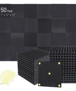 Focusound 50 Pack Paneles de Espuma Acústica 1" x 12" x 12"