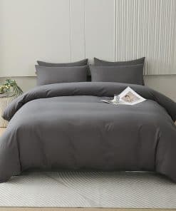 Edredón Gris Houseri Tamaño Queen Gris Oscuro Ropa de Cama