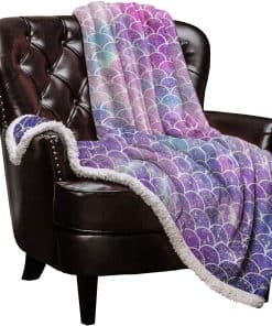 Manta Sherpa de Sirena,Ombre Sirena Encantadora Escala de