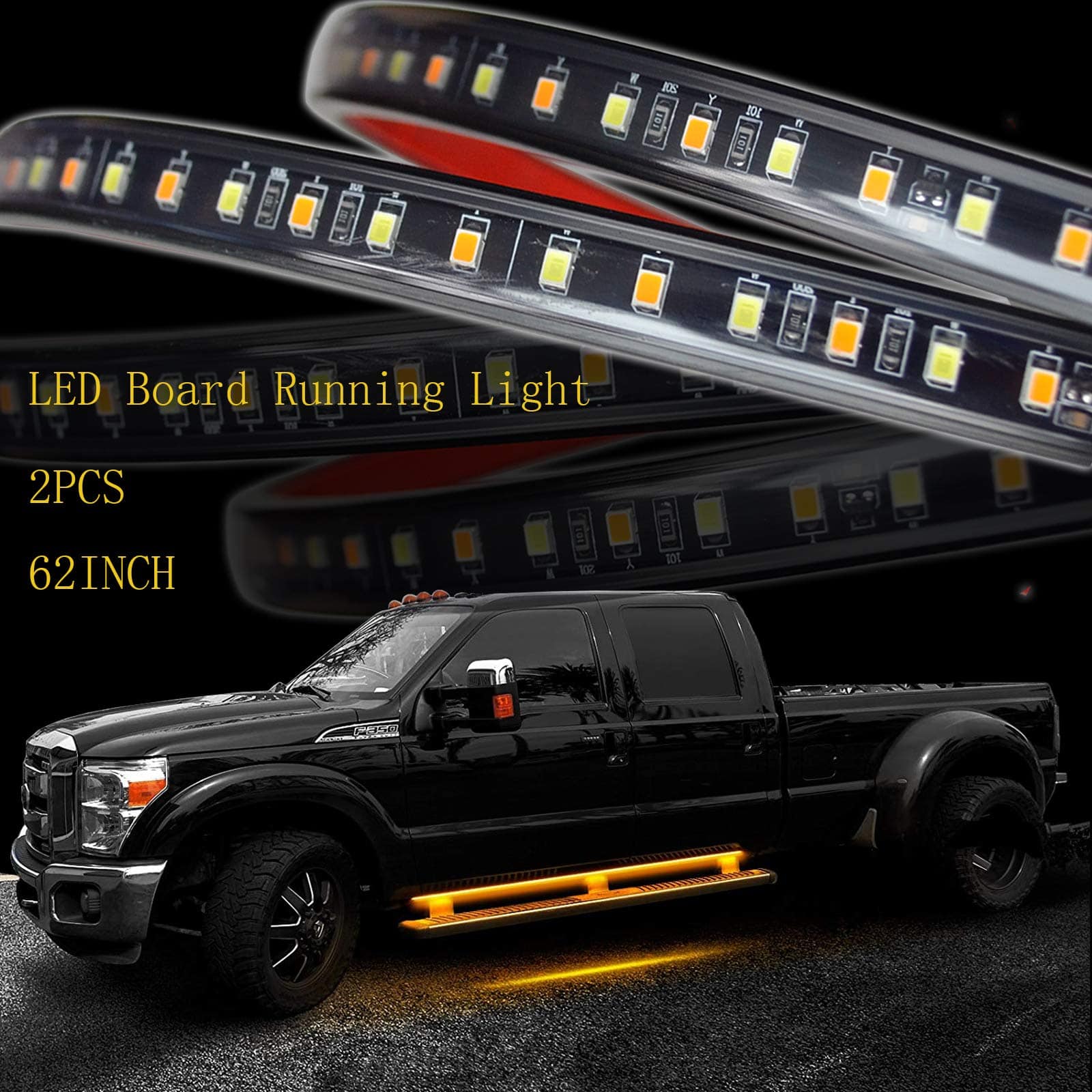 NBWDY 2Pcs 62 pulgadas Luces de Tablero de Correr LED Tiras