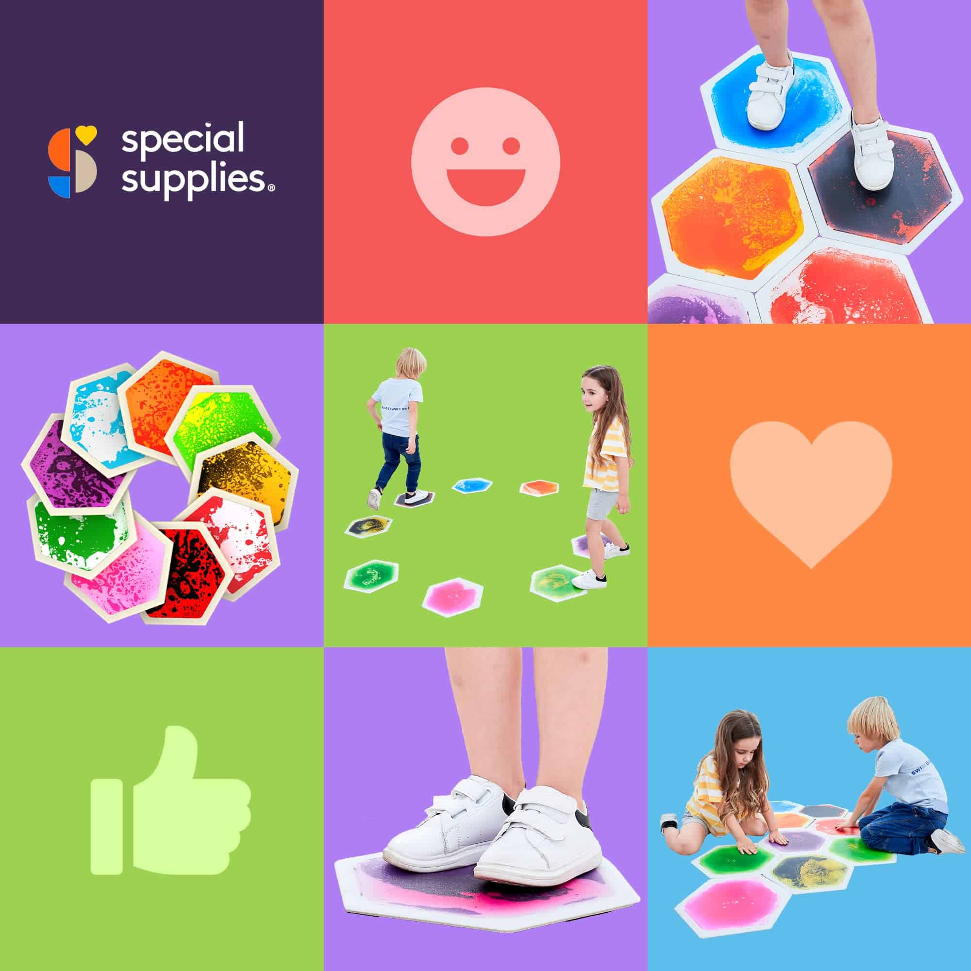 Mosaicos de Piso Líquido Hexagonales para Niños de Special - Imagen 8