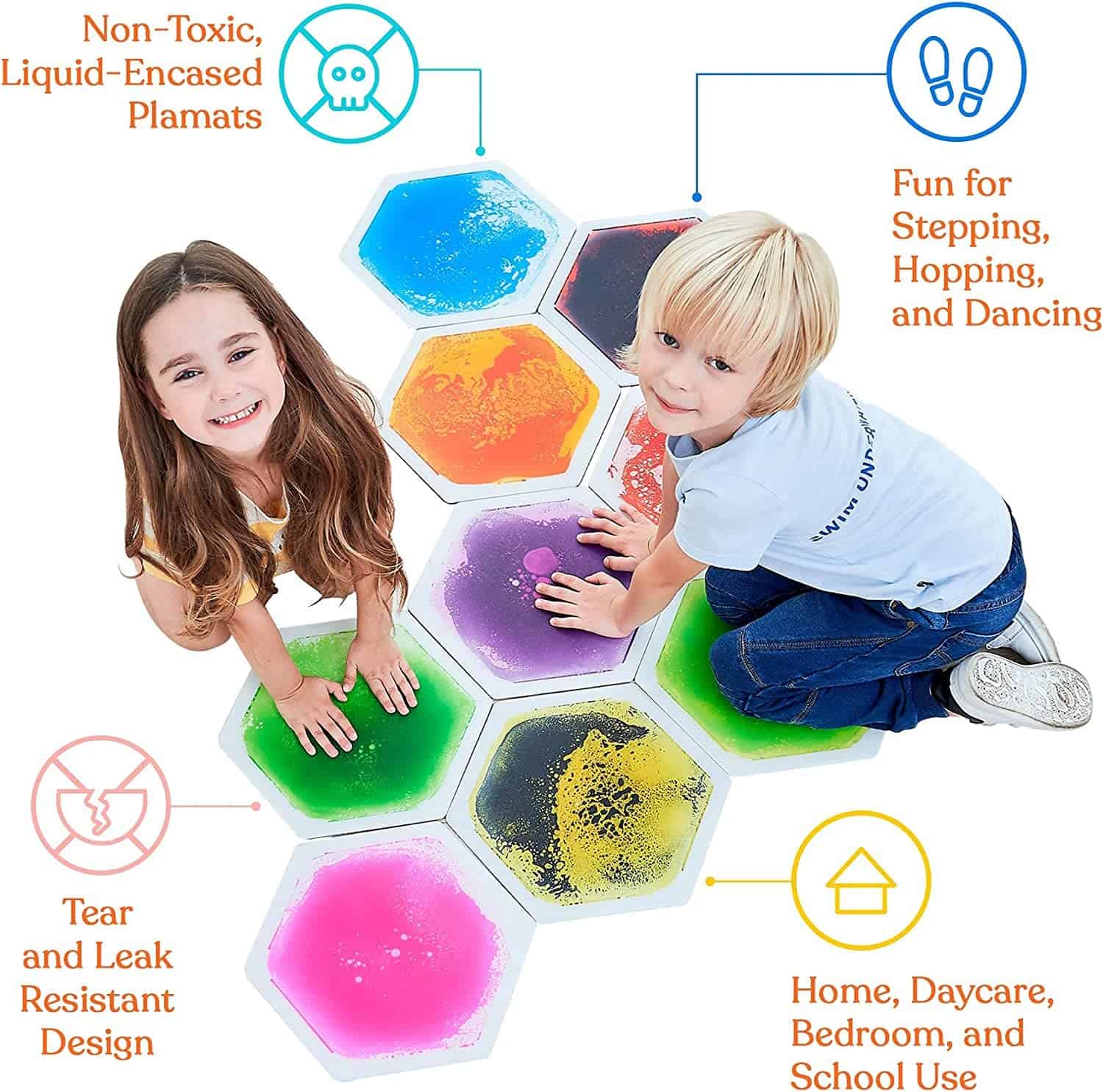 Mosaicos de Piso Líquido Hexagonales para Niños de Special - Imagen 9