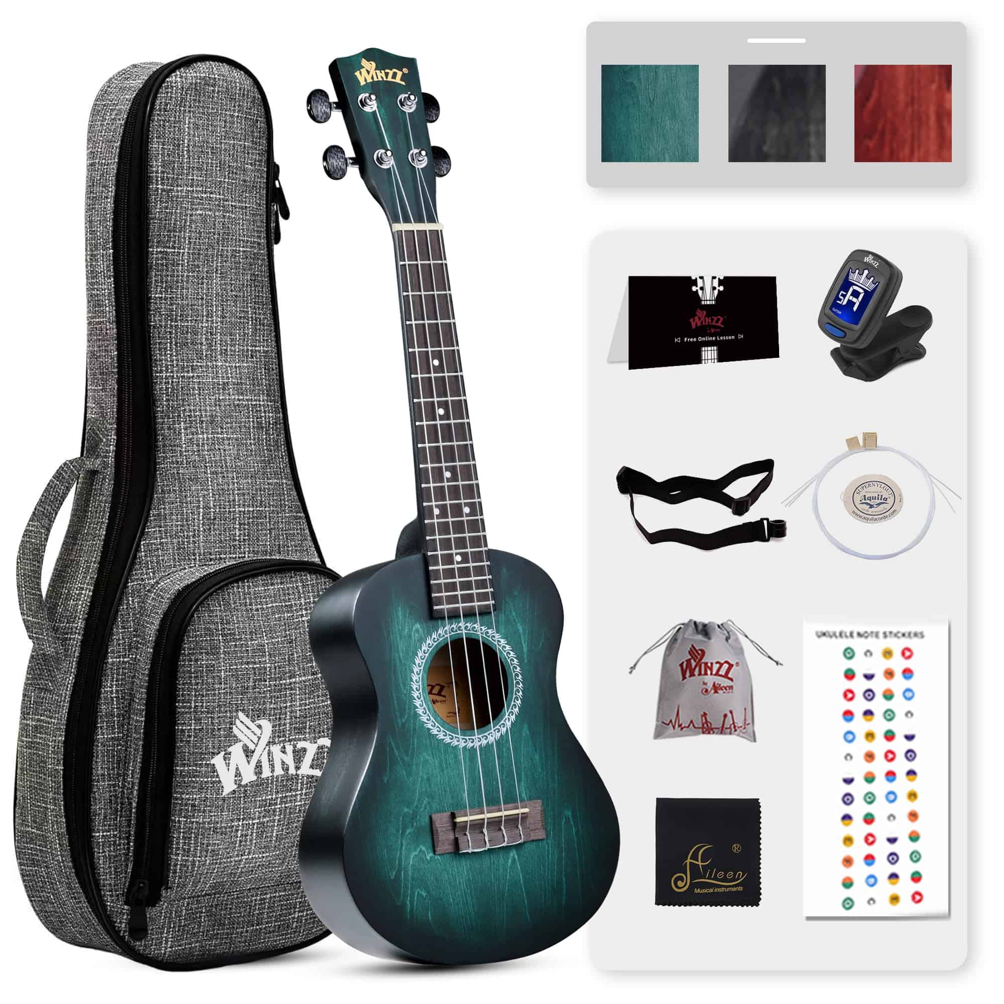 Serie WINZZ HAND RUBBED - Ukulele Concierto Vintage