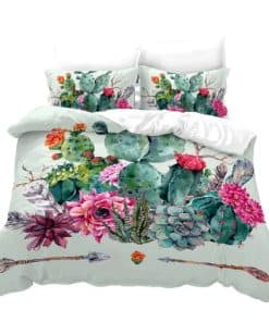 Juego de Funda Nórdica de Cactus Decorativo Jardín de