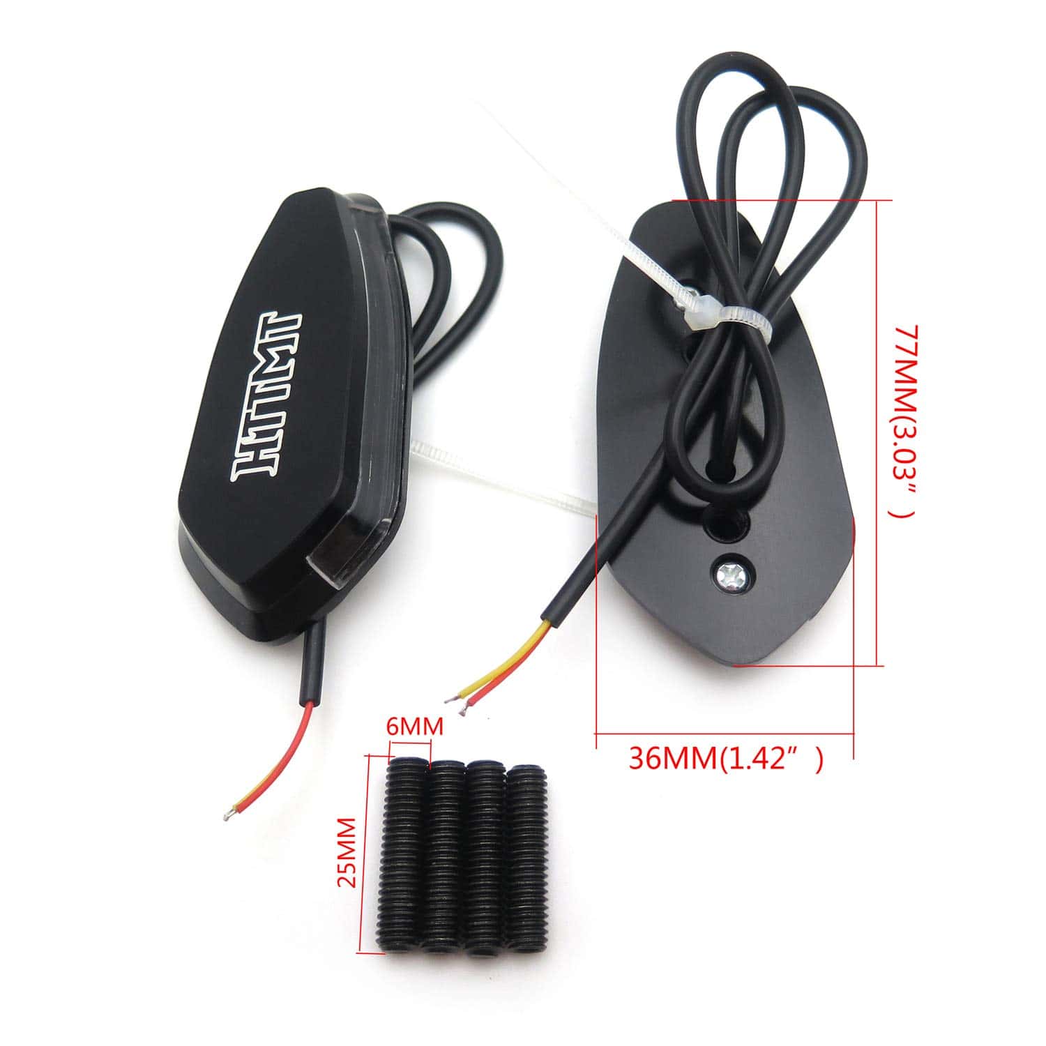 Bloque de Base de Espejo de Luz de Señal LED HTTMT Negro - Imagen 8