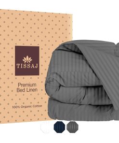 Funda nórdica de algodón orgánico King/Cal King - Rayas