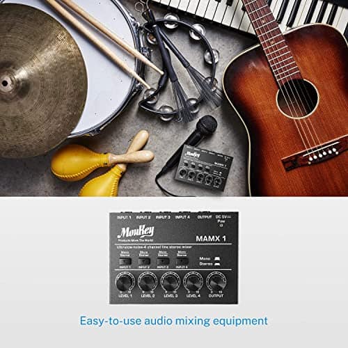 Mezclador de Audio Mini Moukey Line Mixer, DC 5V, 4-Stereo - Imagen 7