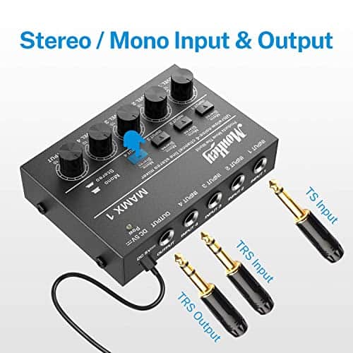 Mezclador de Audio Mini Moukey Line Mixer, DC 5V, 4-Stereo - Imagen 3