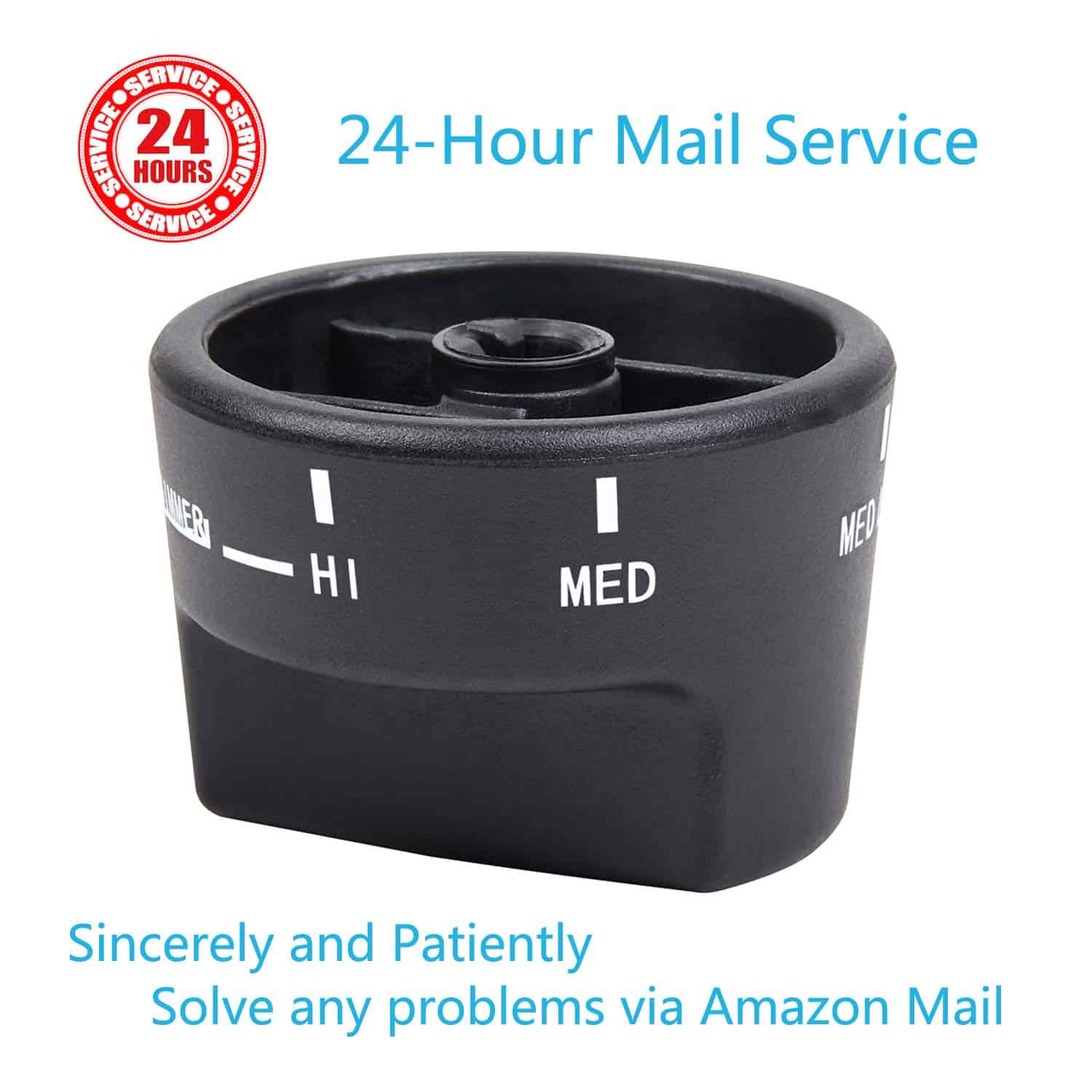 Perilla de quemador superior negro PA010034 de Reyhoar para - Imagen 7