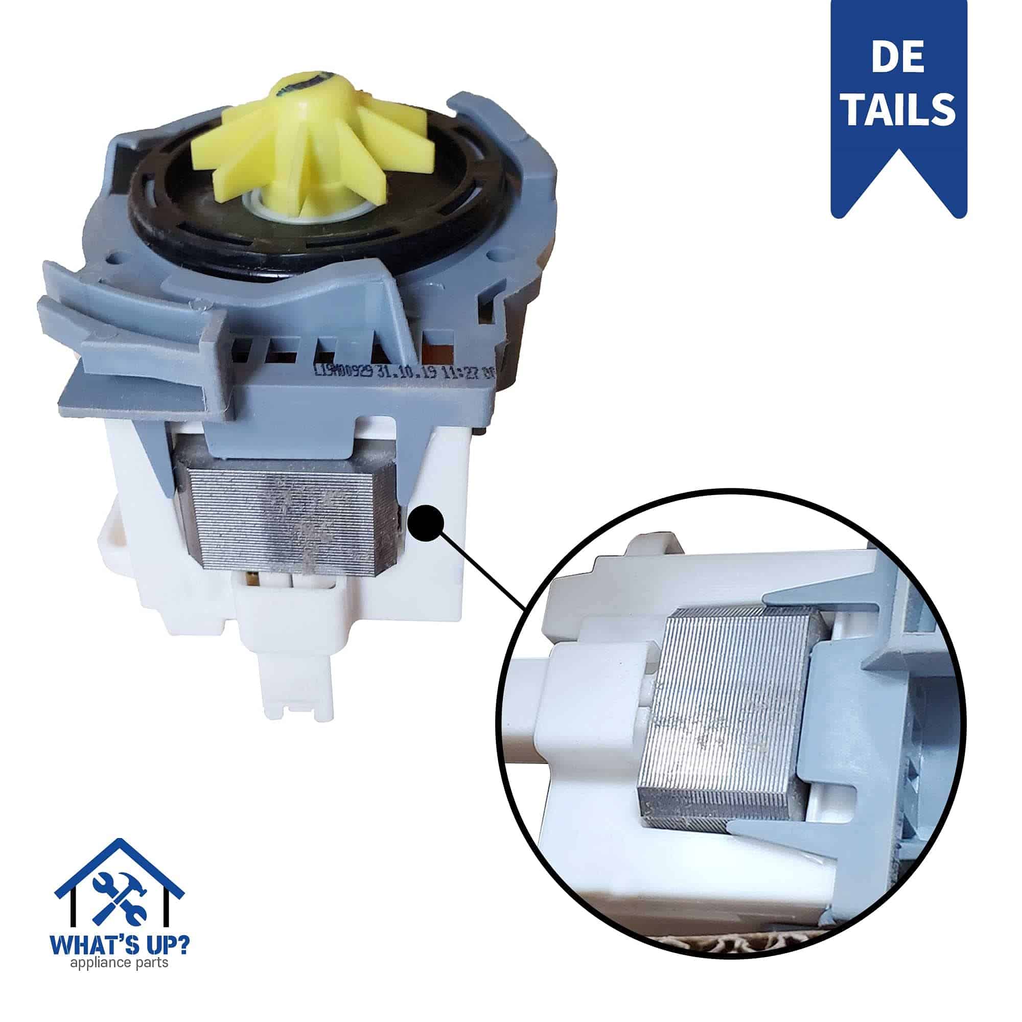 Bomba de drenaje para lavavajillas W10348269 de What's Up? - Imagen 5