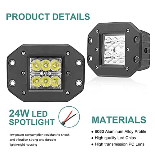 WeiSen 2x 24W Faros LED de Conducción Off-Road y Luz - Imagen 10