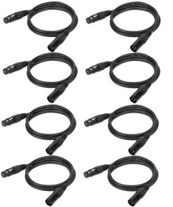 Cable DMX Eyeshot de 6.5ft / 2m, 10PCS 3 Pines Cables DMX,