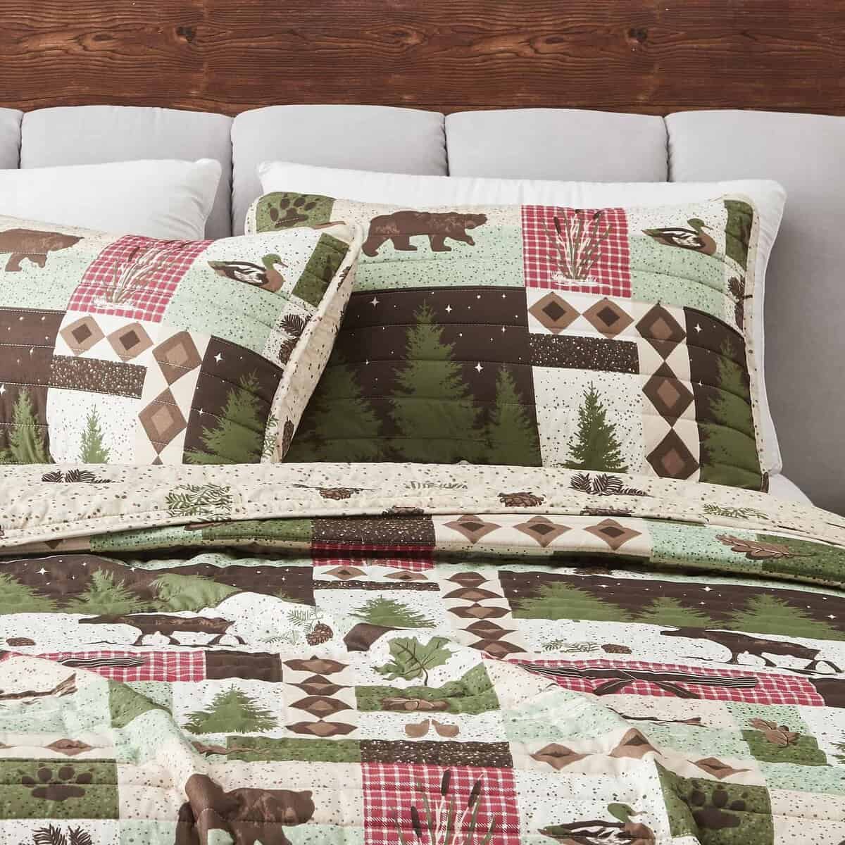 Conjunto de Colcha King Size Reversible de 3 Piezas Rustica - Imagen 3