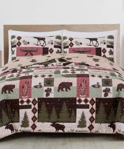 Colcha Reversible de 3 Piezas de Gran Bahía para Cama