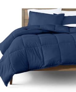 Juego de Edredón Bare Home - Tamaño King -Azul Oscuro