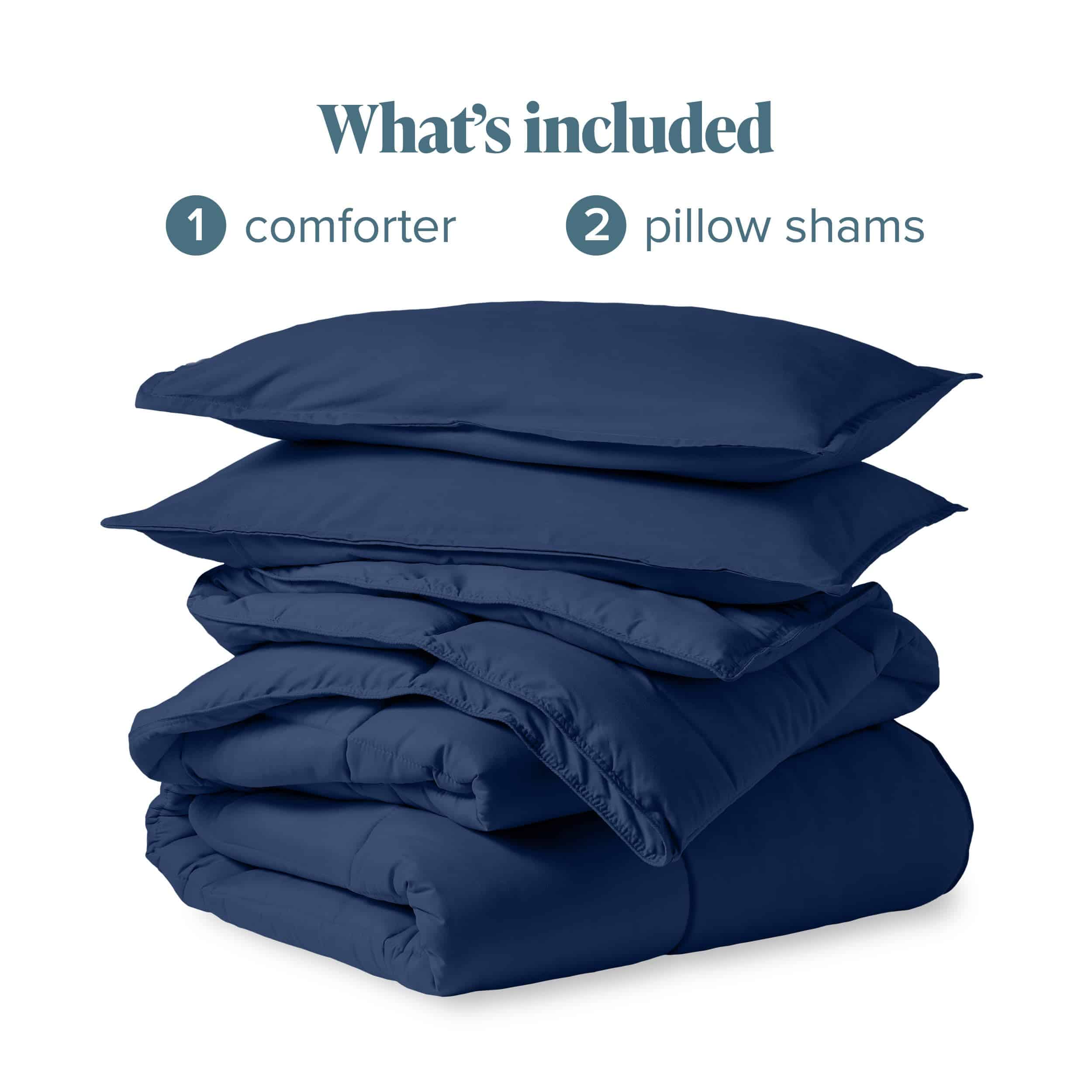 Juego de Edredón Bare Home - Tamaño King -Azul Oscuro - Imagen 8