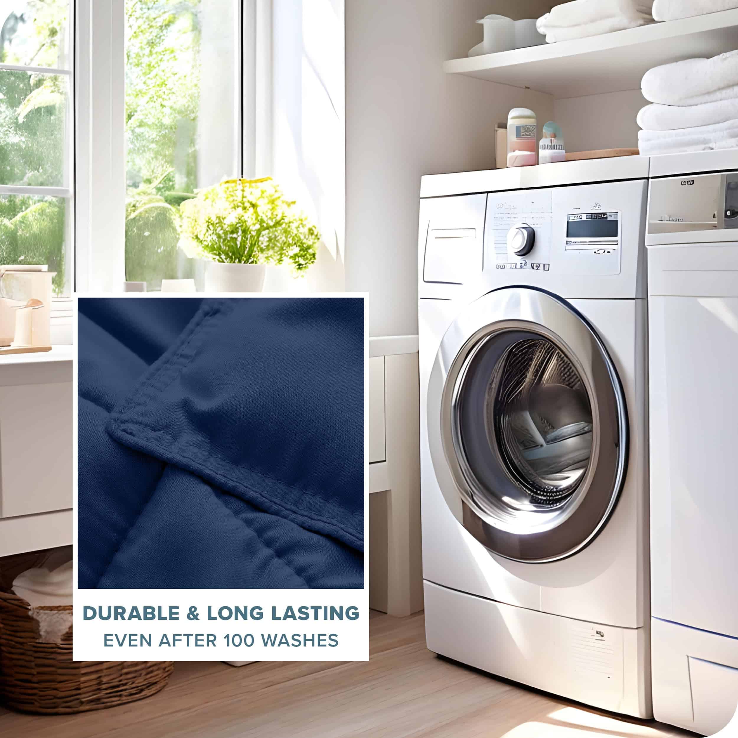 Juego de Edredón Bare Home - Tamaño King -Azul Oscuro - Imagen 9