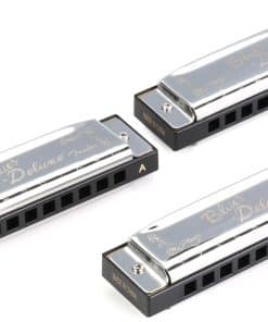 Armónica Fender Blues Deluxe, Paquete de 3 con estuche