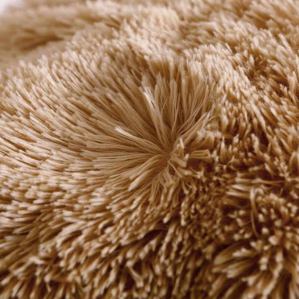 Uhamho Luxury Fluffy 1PC Solid Duvet Cover -Camel - Imagen 4