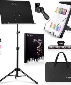 Soporte de Partituras 5 en 1 de CAHAYA: Dual-Use, Ajustable
