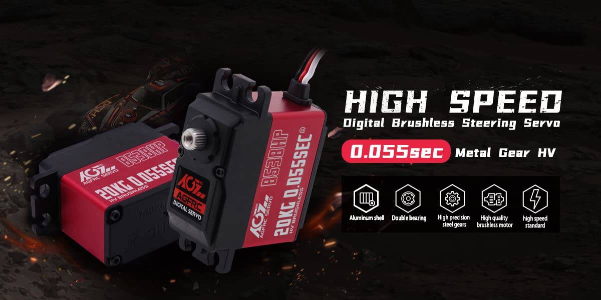 AGFRC High-Speed Brushless Steering RC-Servo-Motor - Servo - Imagen 8