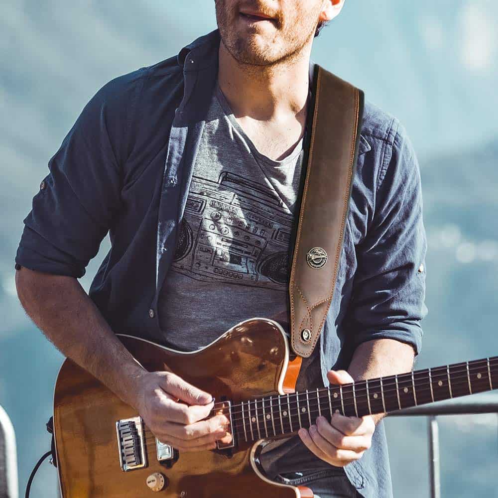 Correa de Guitarra de Cuero BestSounds 3 Pulgadas de Ancho - Imagen 4